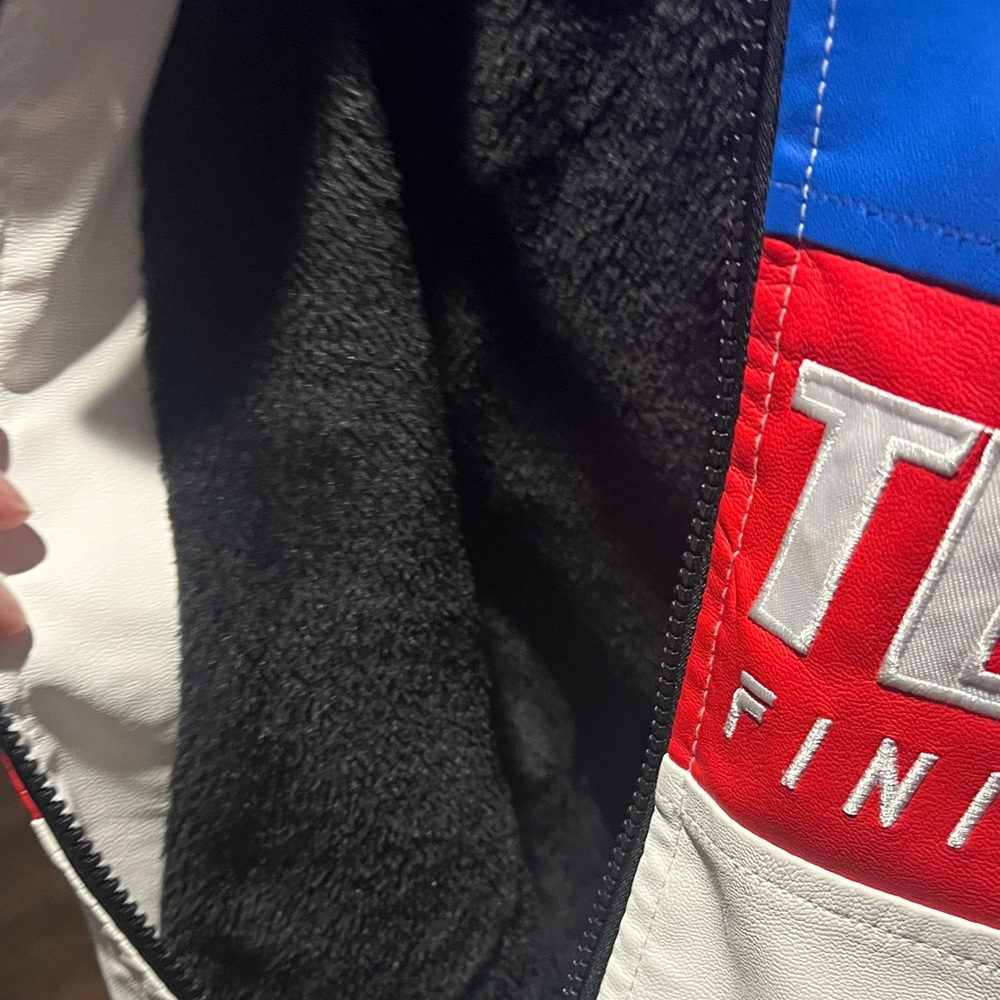 Crew Team Racing Colorblock Bomber Jacket - Blue/Red/White - Picture 11 of 15
